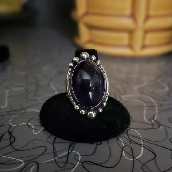 Sterling To Love Amethyst Sterling Silver Ring Handmade OOAK Etsy - Picture 9 of 15